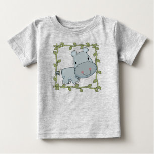 Camiseta Para Bebê T-shirt e presentes do hipopótamo do bebê