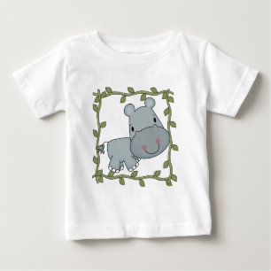Camiseta Para Bebê T-shirt e presentes do hipopótamo do bebê