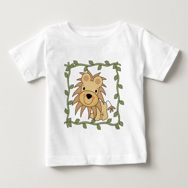 Camiseta Para Bebê T-shirt e presentes do leão do bebê (Frente)
