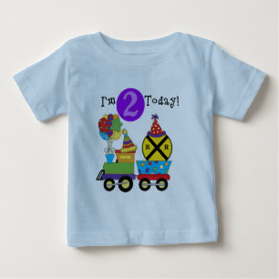 Camiseta Para Bebê T-shirt e presentes do segundo aniversário do tre