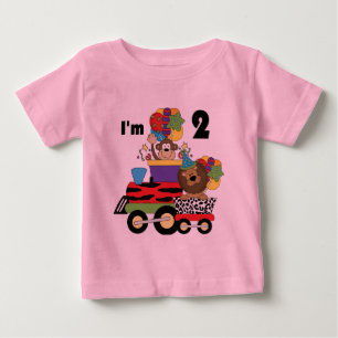 Camiseta Para Bebê T-shirt e presentes do segundo aniversário do trem