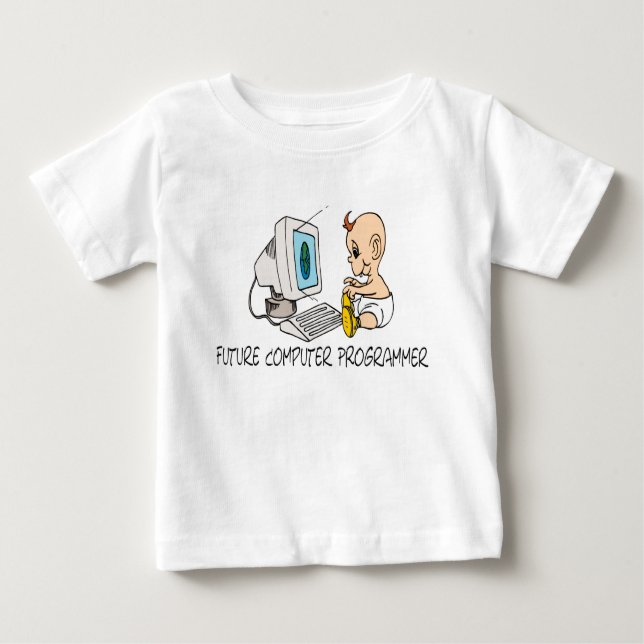 Camiseta Para Bebê T-shirt e presentes futuros do programador de (Frente)