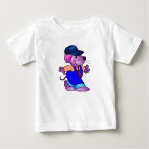 Camiseta Para Bebê T-Shirt Elegante De Rato