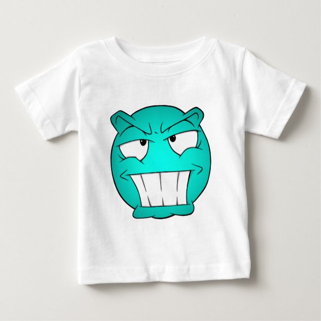 Camiseta Para Bebê T-Shirt Emote Face Baby Fine Jersey (Frente)