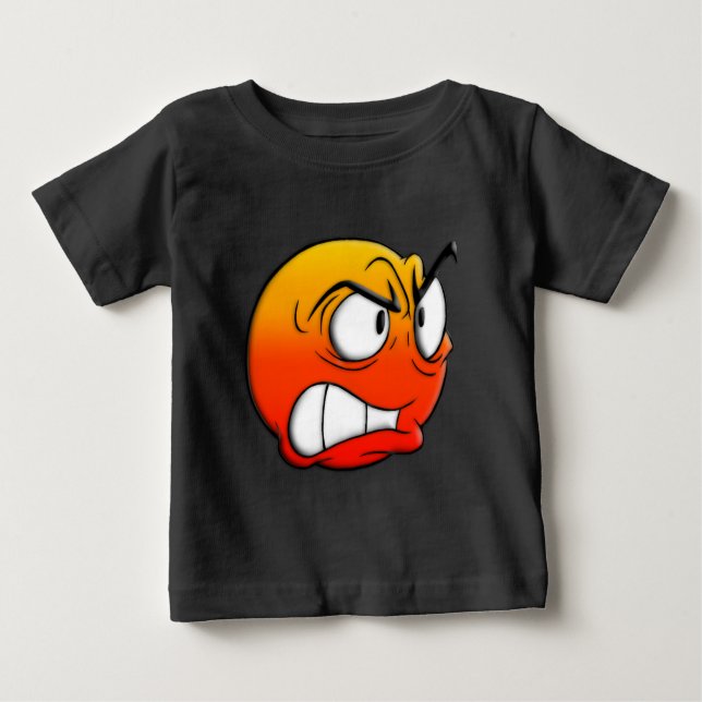 Camiseta Para Bebê T-Shirt Emote Face Baby Fine Jersey (Frente)