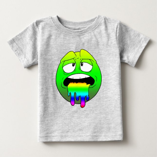 Camiseta Para Bebê T-Shirt Emote Face Baby Fine Jersey (Frente)