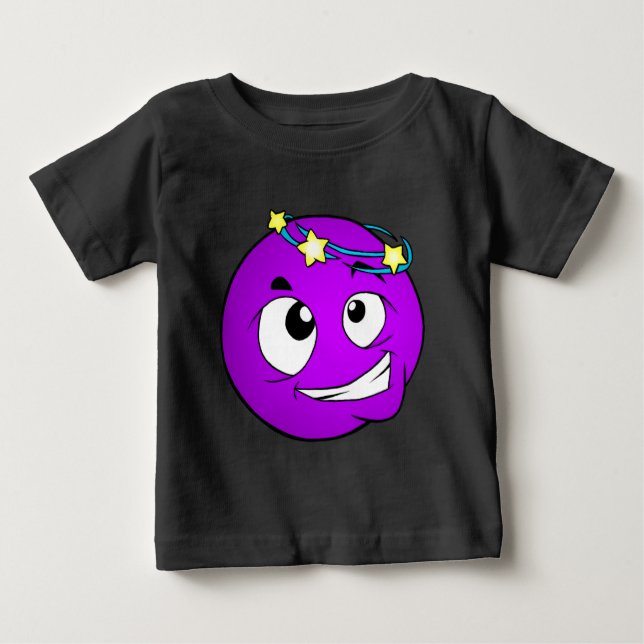 Camiseta Para Bebê T-Shirt Emote Face Baby Fine Jersey (Frente)