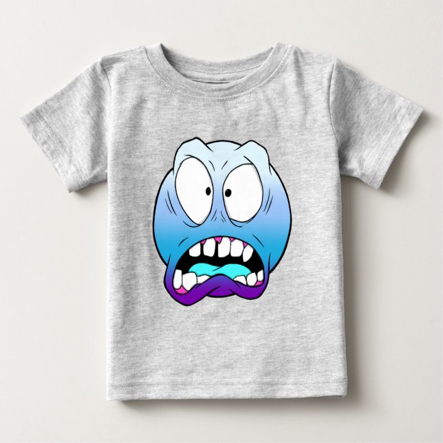 Camiseta Para Bebê T-Shirt Emote Face Baby Fine Jersey (Frente)