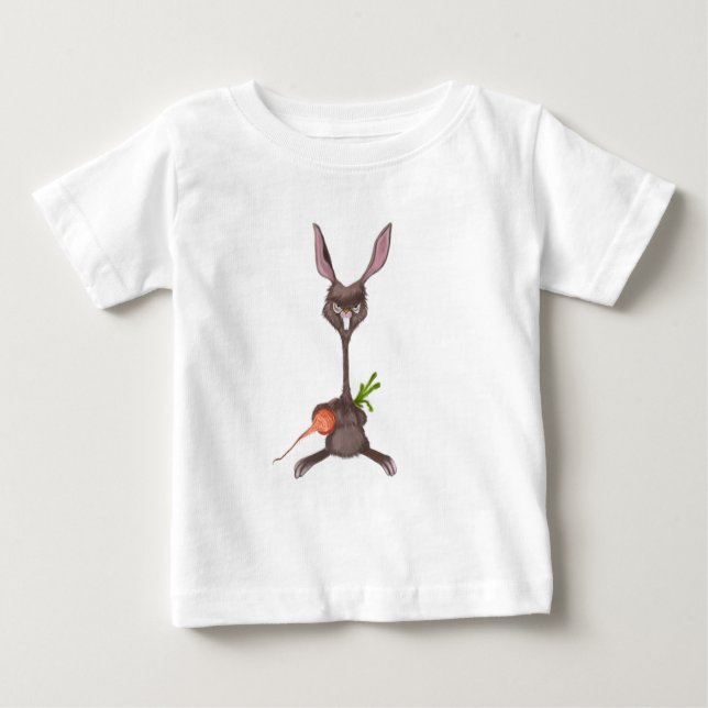 Camiseta Para Bebê T-Shirt Engraçado Bunny Baby (Frente)