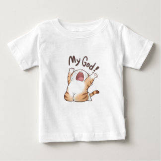 Camiseta Para Bebê T-Shirt Engraçado Chorando Gato