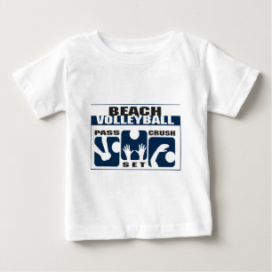 Camiseta Para Bebê T-Shirt Engraçado de Voleibol de Praia