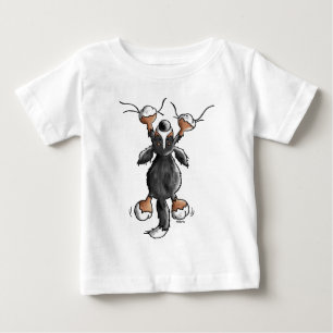 Camiseta Para Bebê T-shirt engraçado dos desenhos animados do cão d