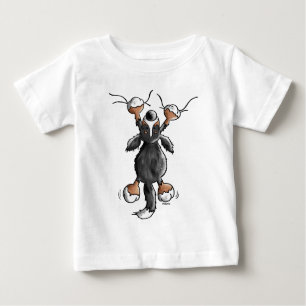Camiseta Para Bebê T-shirt engraçado dos desenhos animados do cão de