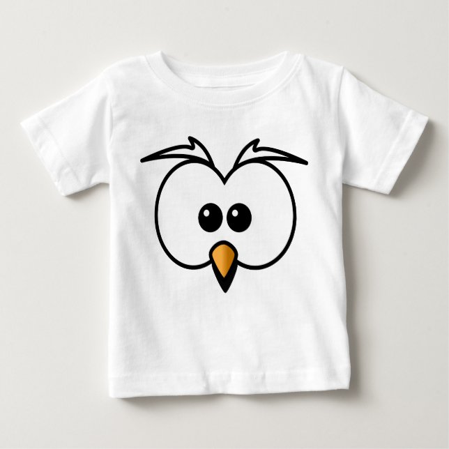 Camiseta Para Bebê T-shirt Engraçado Owl Baby (Frente)