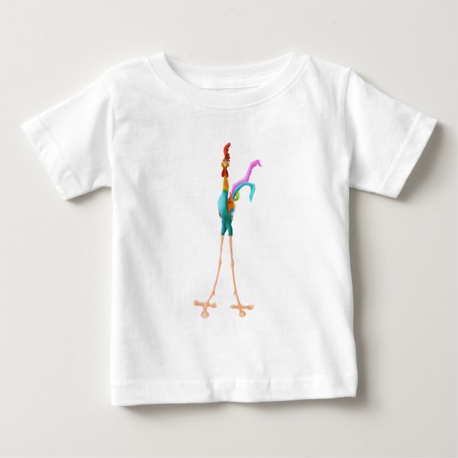 Camiseta Para Bebê T-Shirt Engraçado Rooster (Frente)