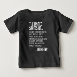 Camiseta Para Bebê T-shirt escuro do jérsei do bebê dos Estados