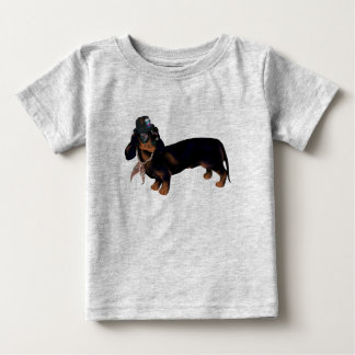 Camiseta Para Bebê T-shirt extravagante do Dachshund