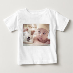 Camiseta Para Bebê t-shirt feito sob encomenda do bebê da foto
