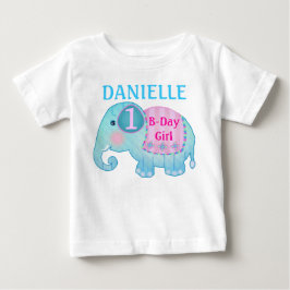 Camiseta Para Bebê T-shirt feito sob encomenda do elefante do