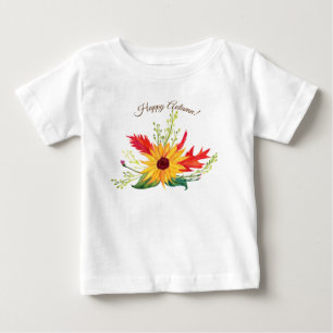 Camiseta Para Bebê T-shirt feliz do outono