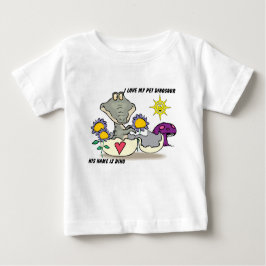 CAMISETA PARA BEBÊ T-SHIRT FINO DO JÉRSEI DA CRIANÇA DO DINOSSAURO DO