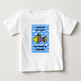 CAMISETA PARA BEBÊ T-SHIRT FINO DO JÉRSEI DA CRIANÇA DOS PEIXES DO