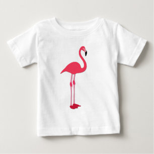 Camiseta Para Bebê T-Shirt Flamingo Rosa