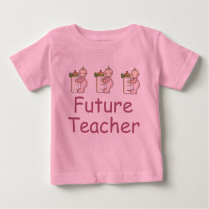 Camiseta Para Bebê T-shirt futuro do bebê do professor