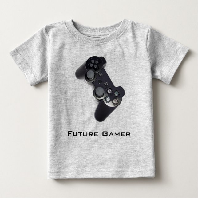 Camiseta Para Bebê T-shirt futuro do Gamer (Frente)