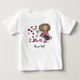 Camiseta Para Bebê T-Shirt Garota Flor