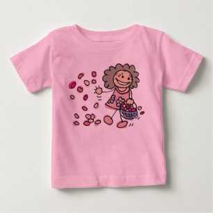 Camiseta Para Bebê T-Shirt Garota Flor