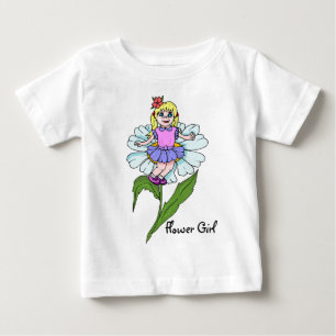 Camiseta Para Bebê T-Shirt Garota Flor