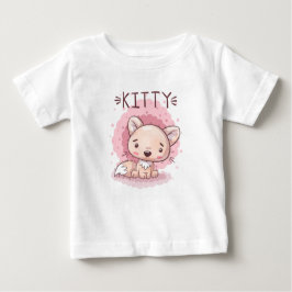 Camiseta Para Bebê T-Shirt Gatinho Bonito