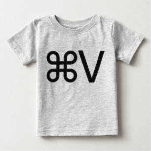 Camiseta Para Bebê T-shirt gêmeo do Mac de Apple V da pasta