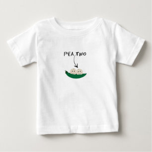 Camiseta Para Bebê T-shirt gêmeo para duas ervilhas em um vagem!