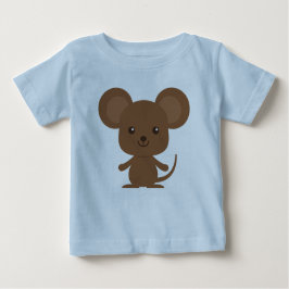 Camiseta Para Bebê T-Shirt Grande Mouse Brown