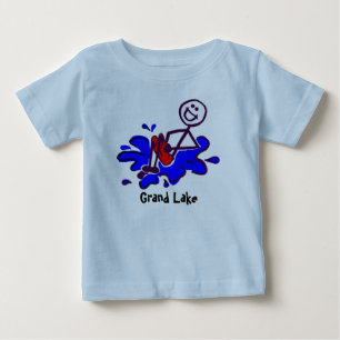 Camiseta Para Bebê T-shirt grandes do lago para crianças