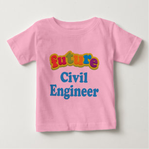 Camiseta Para Bebê T-shirt infantil civil do bebê do engenheiro