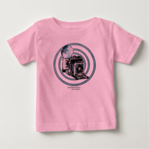 Camiseta Para Bebê "T-shirt infantil da câmera retro"