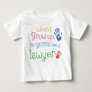 Camiseta Para Bebê T-shirt infantil do bebê do advogado (futuro)