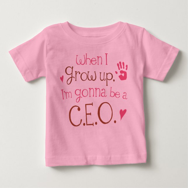 Camiseta Para Bebê T-shirt infantil do bebê do CEO (futuro) (Frente)