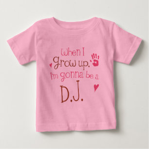 Camiseta Para Bebê T-shirt infantil do bebê do DJ (futuro)