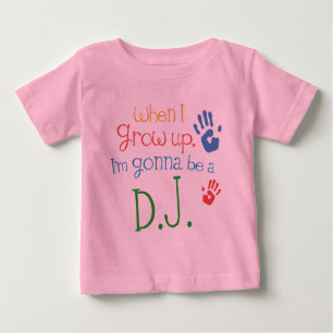 Camiseta Para Bebê T-shirt infantil do bebê do DJ (futuro)