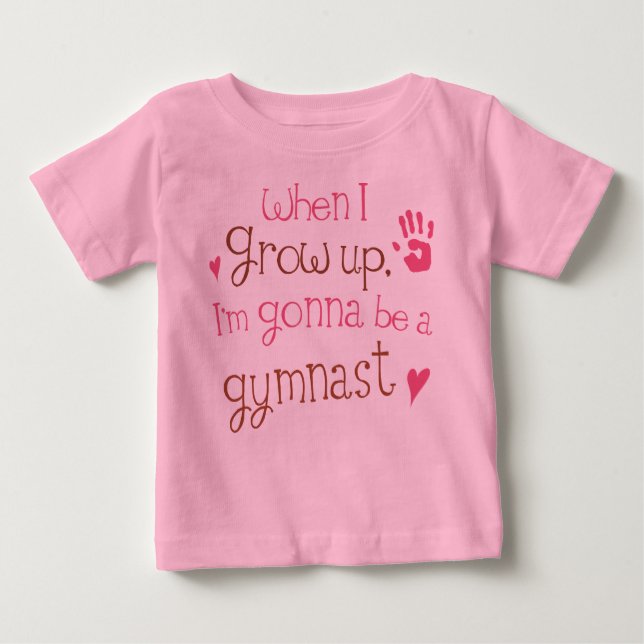 Camiseta Para Bebê T-shirt infantil do bebê do Gymnast (futuro) (Frente)