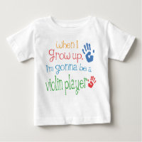 T-shirt infantil do bebê do jogador do violino