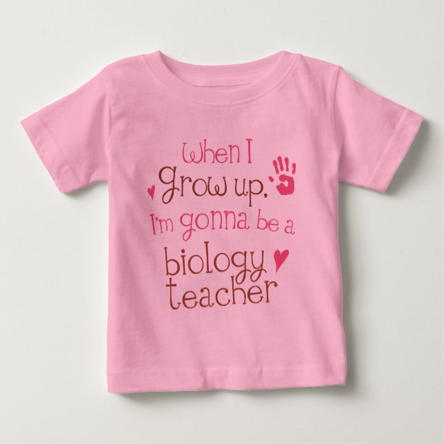 Camiseta Para Bebê T-shirt infantil do bebê do professor de biologia (Frente)