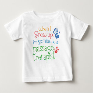 Camiseta Para Bebê T-shirt infantil do bebê do terapeuta da massagem