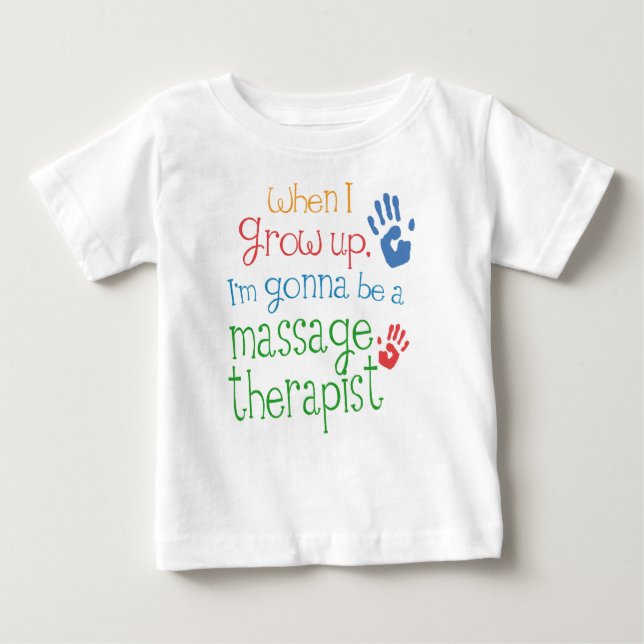 Camiseta Para Bebê T-shirt infantil do bebê do terapeuta da massagem (Frente)