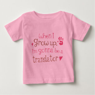 Camiseta Para Bebê T-shirt infantil do bebê do tradutor (futuro)