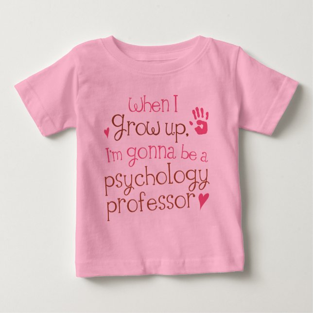 Camiseta Para Bebê T-shirt infantil do professor da psicologia (Frente)